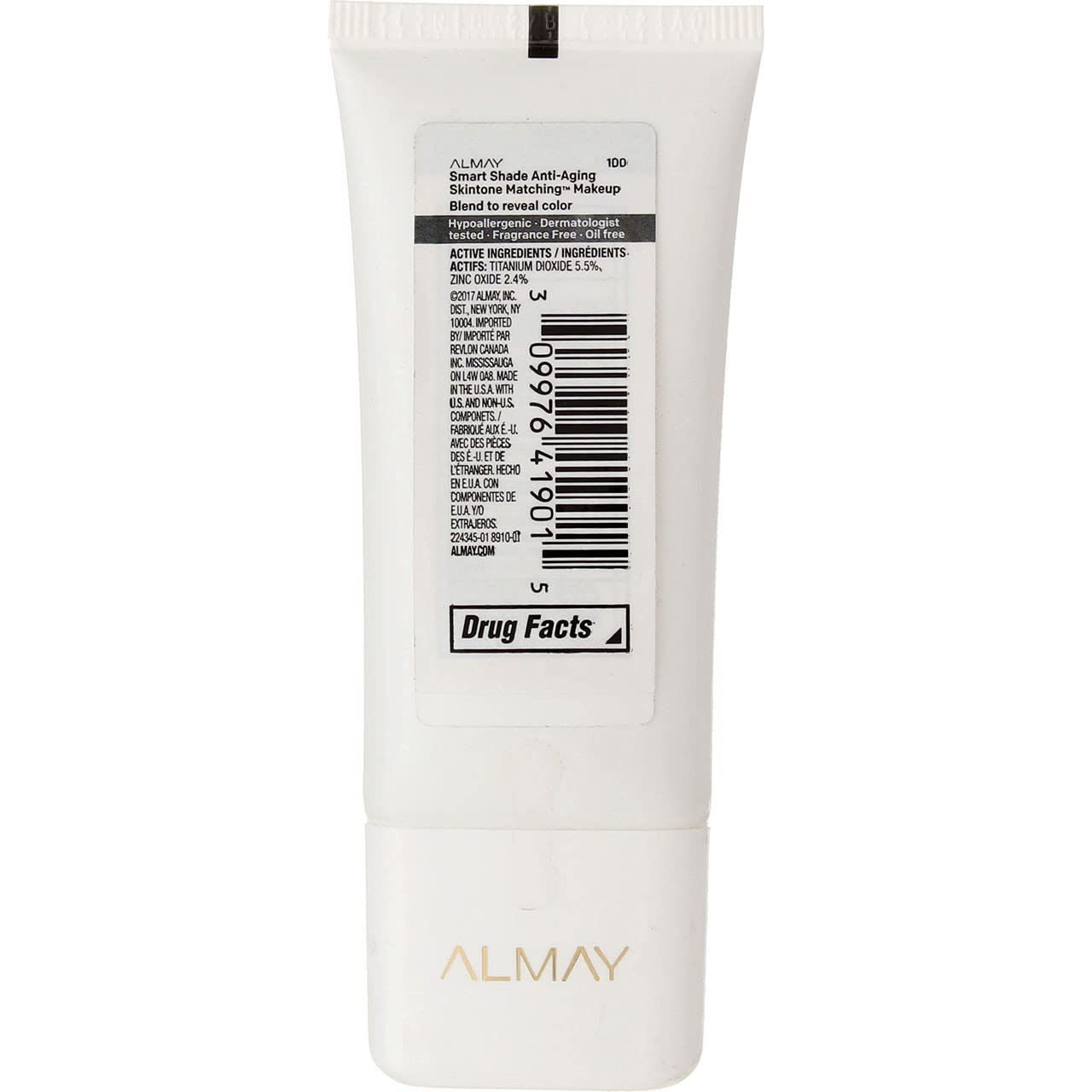 Almay Anti-Aging Foundation, Smart Shade Face Makeup, Medium Coverage, Natural Finish with SPF 20, Hypoallergenic-Fragrance Free, Dermatologist Tested
