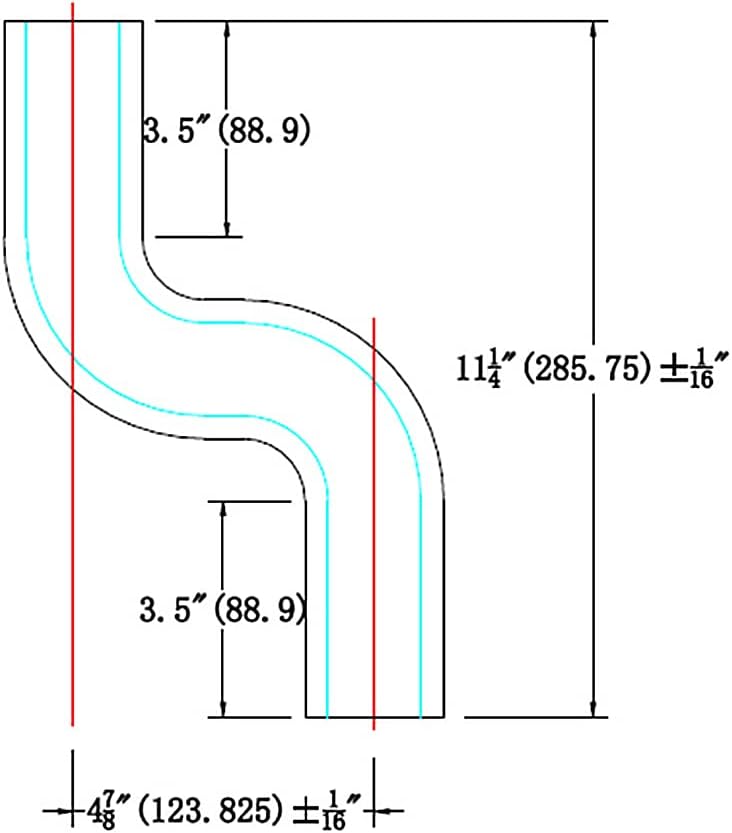 Red Oak 6010-8E 2-1/4 inch Width x 2-3/8 inch Tall Traditional Style Straight Wood Handrail for Stair Remodeling 8 feet Long