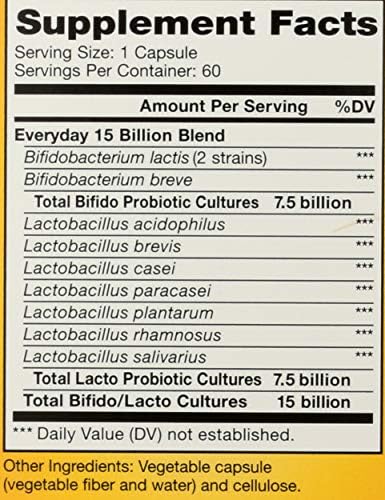 Renew Life Ultimate Flora Probiotic 15 Billion CFU | 30 Delayed Release Vegan Capsules Go Pack | Everyday Care Formula | Dairy, Soy, and Gluten Free Supplement
