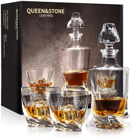 Square 25oz Whiskey Decanter with Glass Stopper