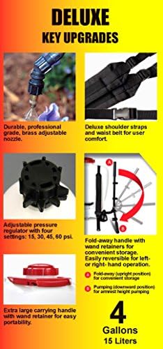 Solo 425-Deluxe 4-Gallon Piston Backpack Sprayer with Deluxe Padded Straps