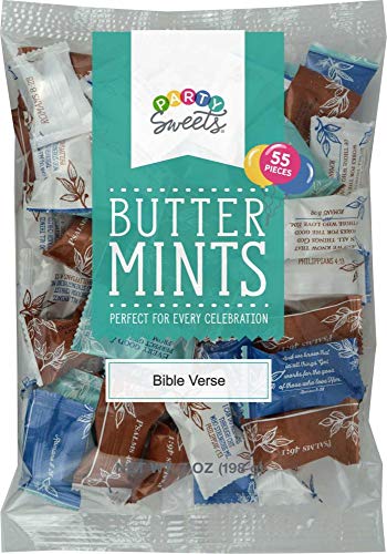 Hospitality Mints Bible Verse Buttermints, Six 7 Oz Bags | Gluten Free & Kosher, Quality you can taste, Taste the difference today!, Gluten Free, Fat Free, Kosher and no Trans Fat