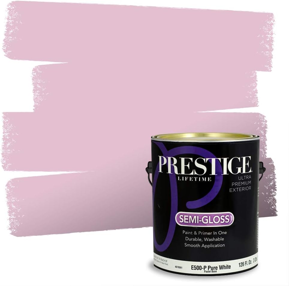 PRESTIGE Paints Exterior Paint and Primer In One, 1-Gallon, Satin, Comparable Match of Sherwin Williams* Grandeur Plum*