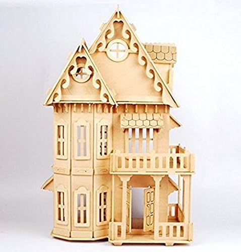 NWFashion Wooden Dream Dollhouse DIY Kits 3D Puzzle for Christmas Party Halloween House (Dream House)