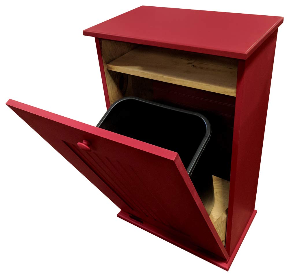 Sawdust City Tilt-Out Wooden Trash Bin Holder (Old - Black)
