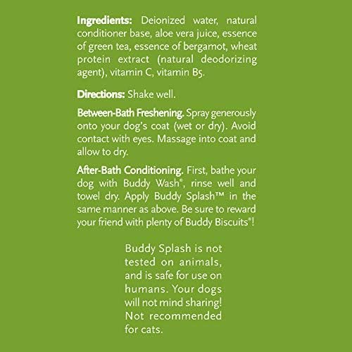 Buddy Splash Spritzer & Conditioner for Dog Grooming, Lavender & Mint, 4 Oz. Bottle