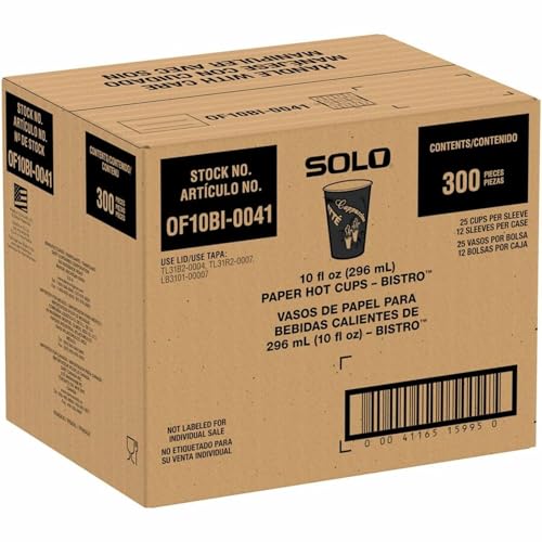 Solo 412SIN-0041 12 oz Bistro SSP Paper Hot Cup (Case of 1000)