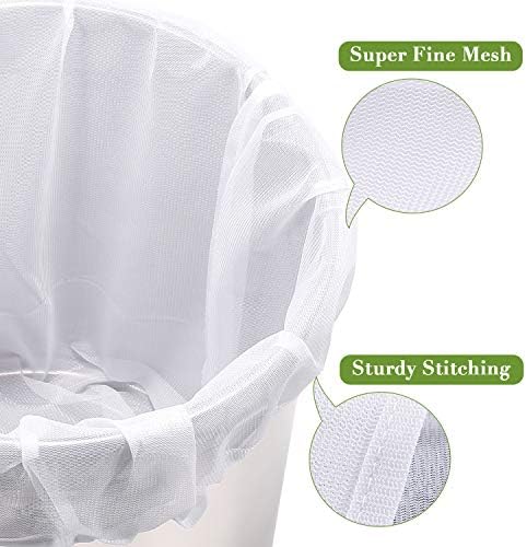Brew Bags Reusable 3 Pack, Extra Large 26"x22" Fine Mesh Strainer Bag for Home Brewing Hops Grains Wine Beer Making Drawstring Straining Brew in a Bag