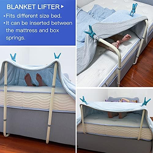 Zelen Blanket Lifter for Feet Lift Bar Sheet Riser Foot Tent Blanket Support Holder 26-34'' Adjustable Bed Cradle Assistance Device Hospital Bed