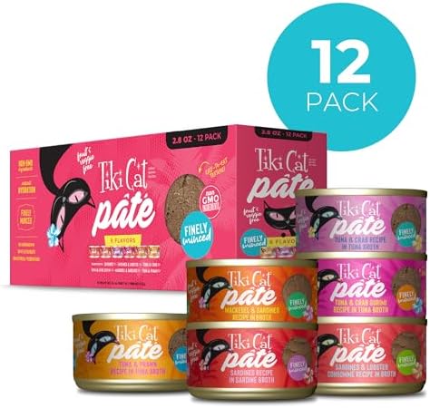 Tiki Cat Grill Pâté Wet Cat Food, Variety Pack, 2.8 oz. Cans (12 Count)