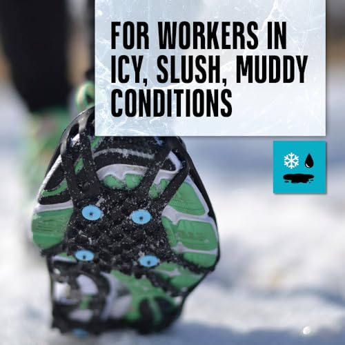 Due North Everyday Pro Traction Aids for Running and Walking on Ice and Snow - Ice Cleat Winter Spikes for Men & Women
