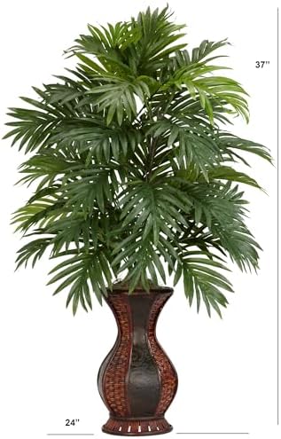 Nearly Natural Areca Palm with Urn Silk Plant