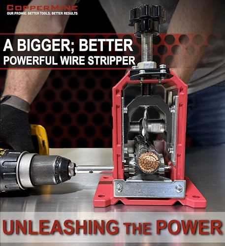 Wire Stripping Machine, Drill Powered Benchtop Wire Stripper Machine for 18 AWG to 1-1/2" Cable, Large Cable Wire Stripper