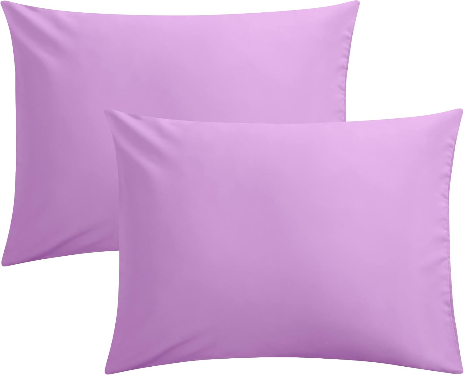 FLXXIE 2-Pack Microfiber Standard Pillow Cases, Envelope Style, White