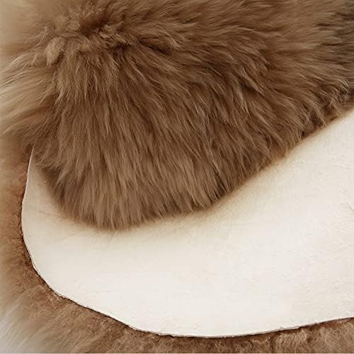 Real Sheepskin Rug Fluffy Sheepskin Throw Genuine Sheepskin Rug Sheepskin Seat Covers for Chairs Recliner Sofa (2.3x6.5ft) (Color : Ivory)