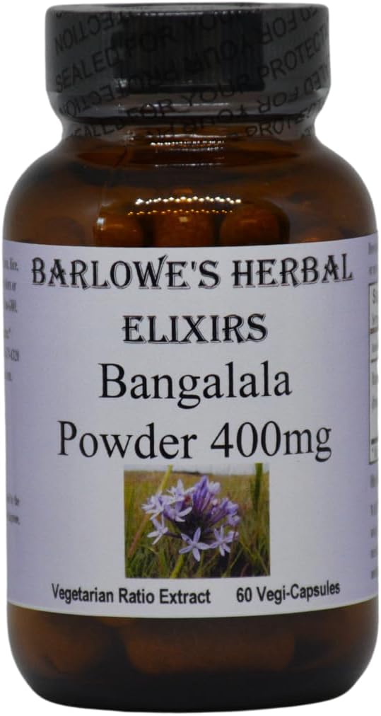 Barlowe's Herbal Elixirs Bangalala (Eriosema Kraussianum) | Powder Capsules | 400mg Per Capsule | South African Male Vitality Herb | 60 Vegan
