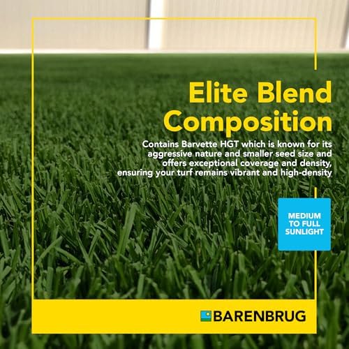 Barenbrug Turf Blue Healthy Grass Technology Grass Seed with Yellow Jacket Coating - Heavy Traffic Seed for Use on Sports Fields, Golf Courses, Parks