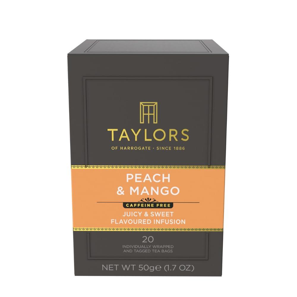 Taylors of Harrogate Green Tea with Lemon, Individually Wrapped Bags, 20 Count (Pack of 1), Citrussy, Mellow and Light, Caffeinated, Enjoy Hot or Iced, 20 Teabags