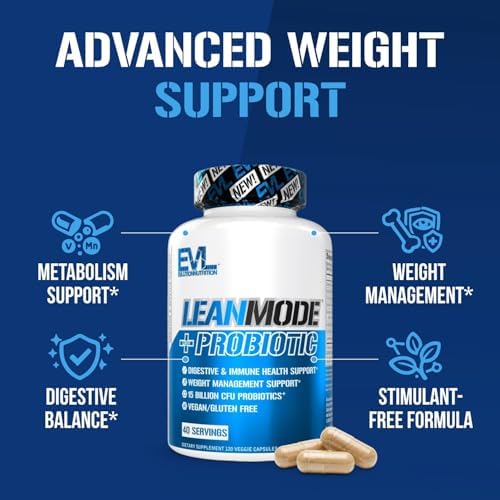 EVL LeanMode Weight Loss Support Capsules - For Men & Women - 50 Servings | Features Green Coffee Bean Extract, CLA and Garcinia Cambogia to support metabolism and appetite control