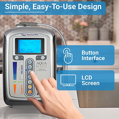 Aqua Ionizer Deluxe 5.0 | Water Ionizer | 7 Water Settings | Home Alkaline Water Filtration System | Produces pH 4.5-10.5 Alkaline Water | Up to
