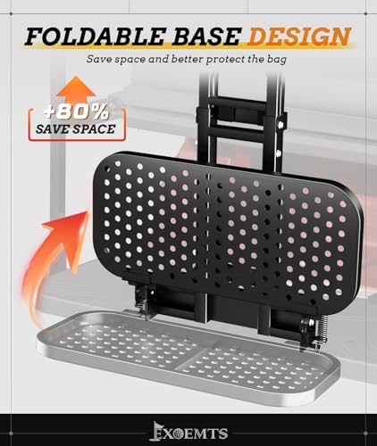 Foldable Golf Cart Rear Seat Bag Holder, Upgraded Golf Cart Rear Seat Bag Rack ONLY FITS 8-Inch Max Width Grab Bar, for 4-Seater EZGO Club Car Yamaha