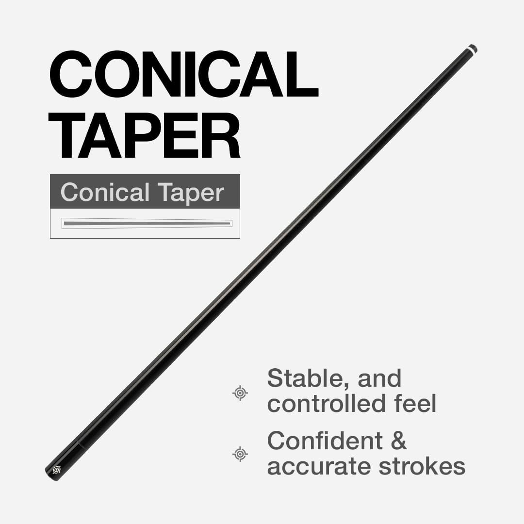 CUEBOTS Glass Fiber Cue, Glass Fiber House Cue Stick, Club Cue, Cue for Beginners, Durable Uni-QR, 3/8-10, 5/16-18 Joint, Long Lasting Glassfiber Shaft, 7-Layer Microfiber Tip