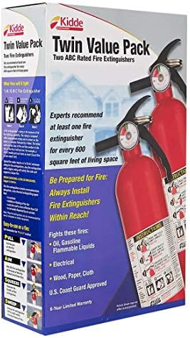 Kidde Multipurpose Fire Extinguishers, 2 Pack, Red