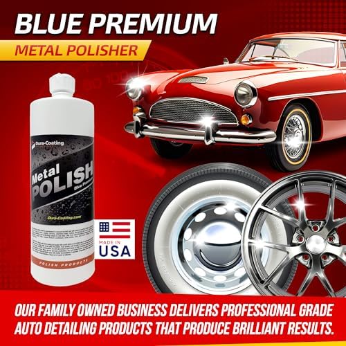 DURA-COATING TECHNOLOGY, Blue Premium Metal Polish - Perfect Brightener and Scratch Remover for Aluminum Wheels, Diamond Plate, Stainless Steel