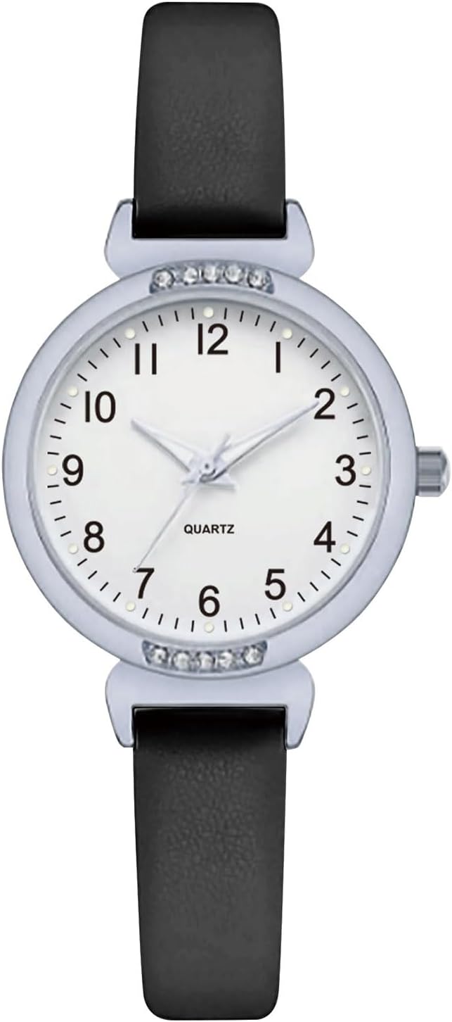NUOVO Women's Silicone Sports Watch - Crystal Accented Leather Strap Analog Display