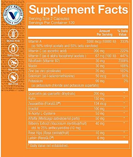 The Vitamin Shoppe Opti-Vue with FloraGLO Lutein - Eye Health & Vision Support | Comprehensive Eye Formula | 240 Capsules | Macular Health