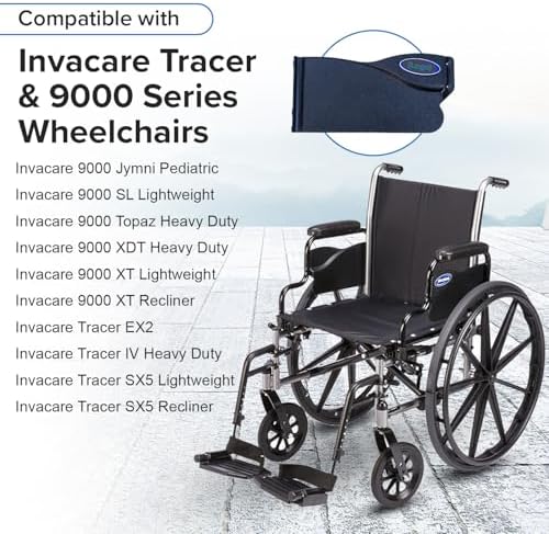 AlveyTech Desk Length Clothing Guard for Invacare Tracer & 9000 Series Wheelchairs (Right) - Replacement Black 11-1/2" x 5" Wheelchair Under Armrest Guard, Side Specific (1110285)