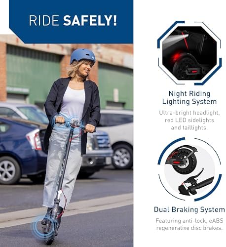 Hiboy S2 Electric Scooter - 8.5" Solid Tires - Up to 17 Miles Long-Range