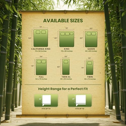 Bamboo Viscose Waterproof Mattress Protector Queen Size, fits 17" deep | Utopia Bedding Cooling Mattress Cover, Soft Breathable Mattress Pad, Noiseless, Fitted Style, Stretchable Pockets, Washable