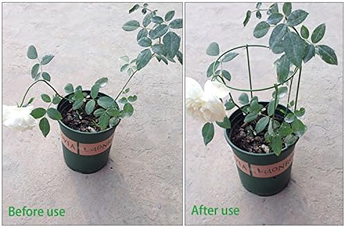 (Pack of 3) Garden Plant Support Rings, 5.5" Wide x 11" High, 3 Legs