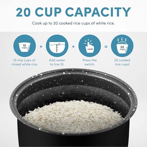 Aroma Housewares 8-Cup (Cooked) (4-Cup UNCOOKED) Digital Rice Cooker and Food Steamer (ARC-914D),White