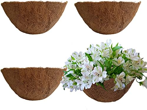 16 Inch Coco Liner for Planters, 2PCS Round Replacement Plant Basket Liner, Coco Fiber for Hanging Basket
