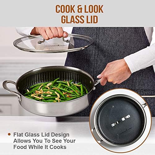 Copper Chef Titan Fry, 9.5 inch with 8 inch Pan, stainless-steel