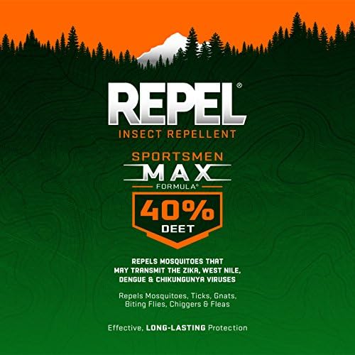 Repel Insect Repellent Sportsman Max Formula, Repels Mosquitoes, Ticks and Gnats, Effective Long-Lasting Protection, 40% DEET (Aerosol) 6 fl Ounce (Pack of 2)