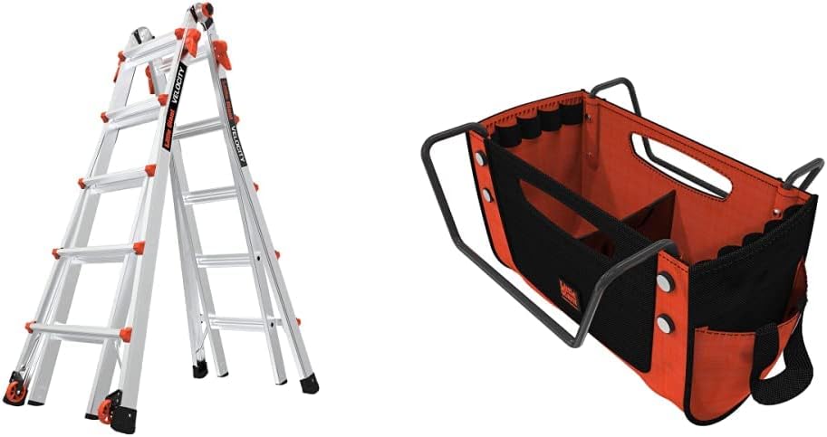 Little Giant Velocity, Aluminum Ladder, 14 ft Reach, 15413-001 | Telescoping Multi-Position Ladder with Extension, A-Frame, 90-Degree & Trestle Modes, 300 lbs. Rating