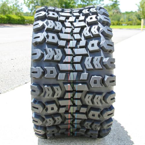 Kenda Terra Trac Front/Rear 6 Ply 22-11.00-10 K502 Lawn & Garden/Turf Tire | ATV & UTV All Terrain All Season Traction 102A3 Rated 6 Ply Bias Construction Black Sidewall Tire