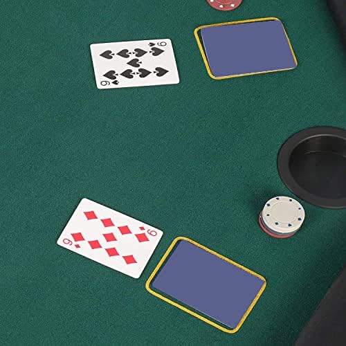 LUCKYERMORE Poker Table 8 Player 48” Octagon Folding Texas Poker Blackjack Game Table with Cup Holder