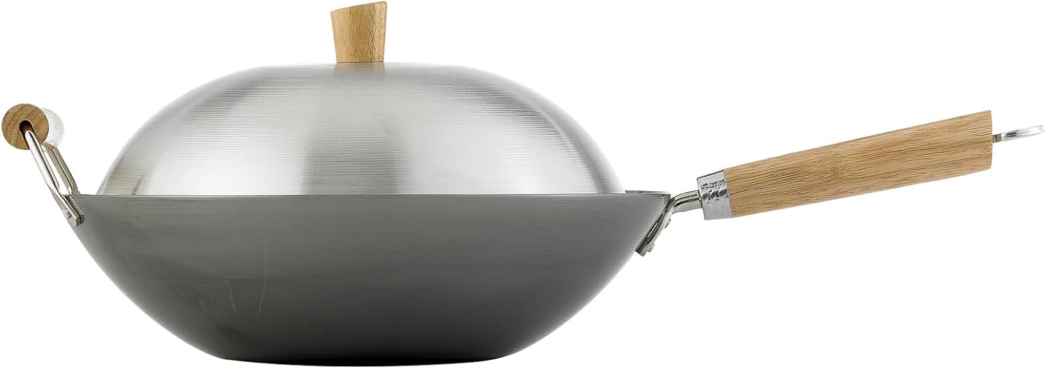 Helen's Asian Kitchen Xylan Non-Stick Wok, 12-Inch Flat Bottom Wok