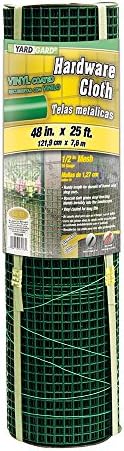 YARDGARD 1/2 Inch Mesh Welded Wire Fence, Hardware Cloth, 19 Gauge Galvanized Steel For Garden Protection, Cage Fencing, Chicken and Rabbit Barriers, and Crafts, 36 Inches x 5 Feet