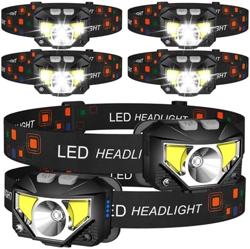 LHKNL Headlamp Flashlight, Lumen Bright Head Lamps LED Rechargeable Camping