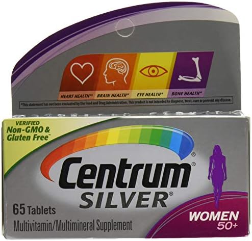 Centrum Silver Women's Multivitamin Supplement, 65 Count, Pack of 2