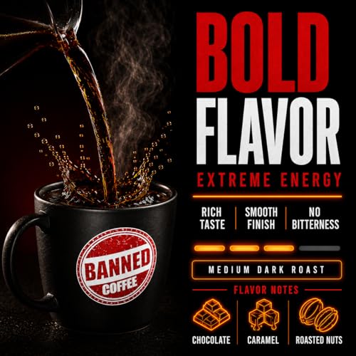 Ground Coffee | Strong Coffee | High Caffeine Coffee | Dark Roast | 16 oz | Extreme Energy. Clear Focus. Bold Flavor. Crafted for maximum