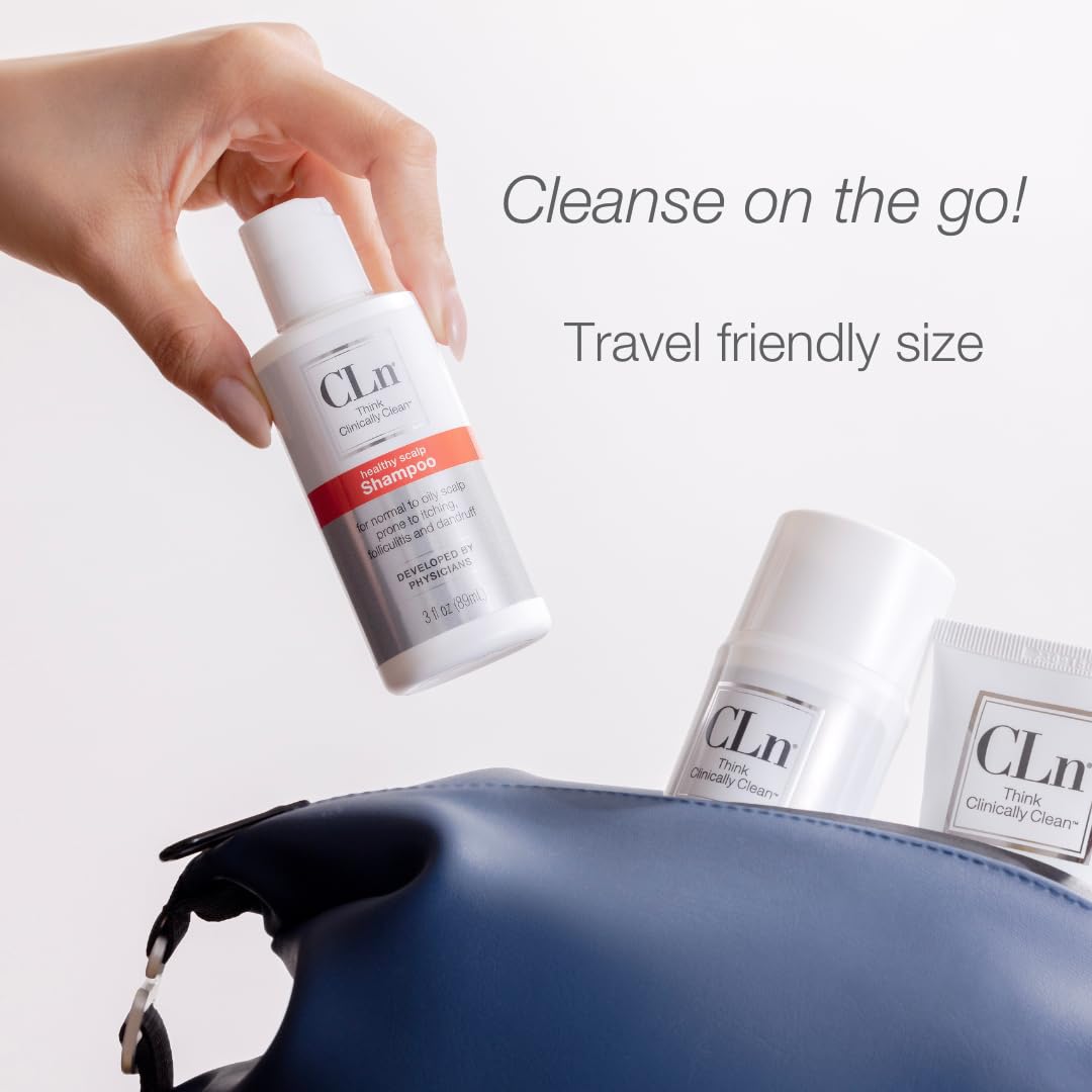 CLn® Shampoo - Clarifying Formula with Salicylic Acid, For Normal to Oily Scalp Prone to Folliculitis, Dandruff, Itchy & Flaky Scalp, Fragrance-Free & Paraben-Free, 8 fl. oz.