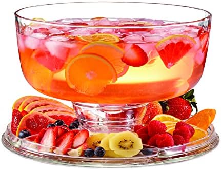 Royalty Art Glass Cake Stand with Dome, 6-in-1 Convertible Server