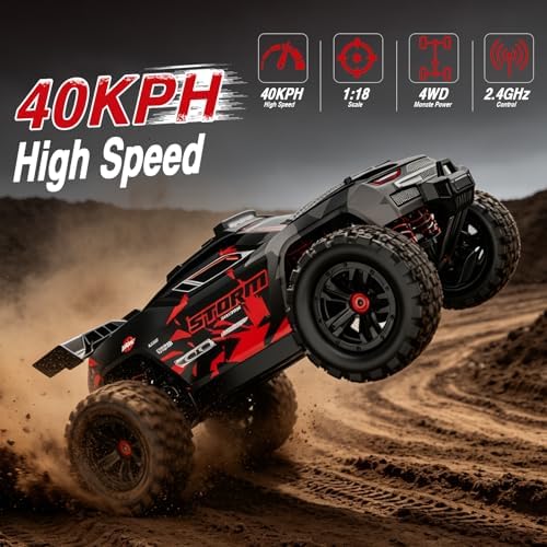 KGF 1:18 Scale All Terrain RC Cars for Adults, High Speed Remote Control Car | Fast RC Cars for Boys Age 8-1, 2.4GHz 4WD Off Road Monster Truck