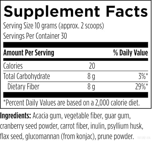 Designs for Health Fiber Prebiotic Complete - 12 Digestive Fiber Blend Powder Supplement w/Psyllium Husk, Flax + Apple Pectin - Prebiotic Gut Support